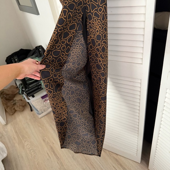 House of Harlow 1960 X Revolve Geometric Halter Neck Ruched Slit Maxi Dress - Picture 6 of 14